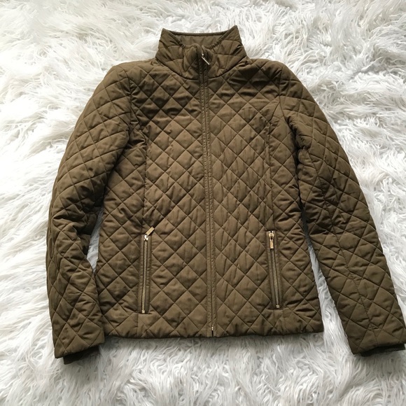 ' J CREW BROWN QUILTED JACKET COAT - Picture 2 of 12